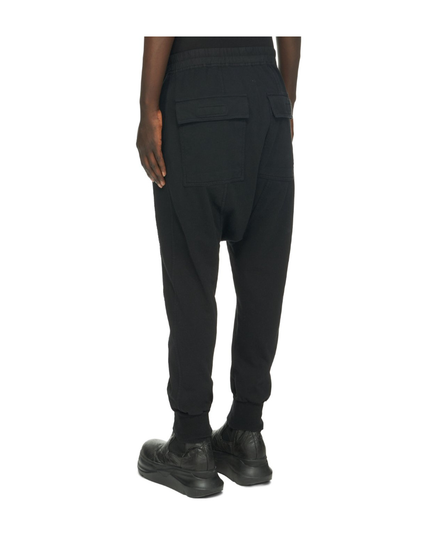 Rick Owens Drkshdw Drawstring Drop-crotch Trousers In Black
