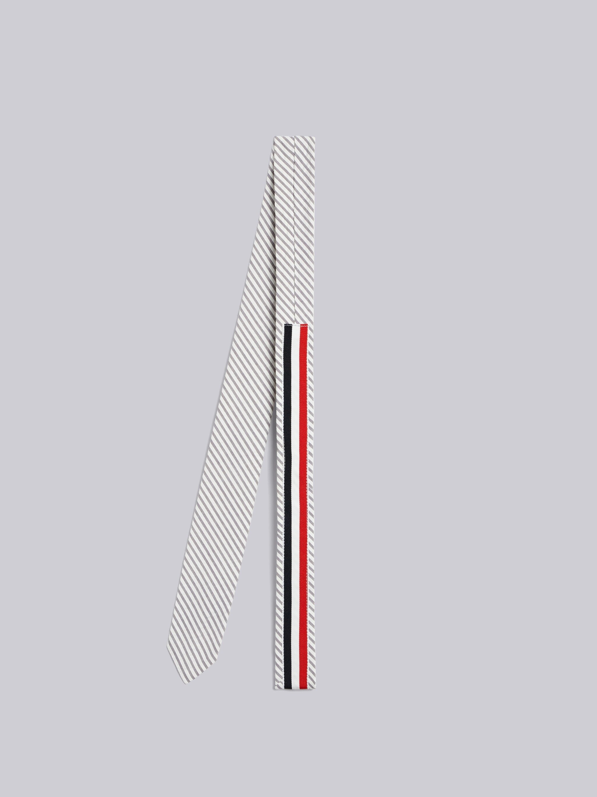 Thom Browne Classic Seersucker Tie In White