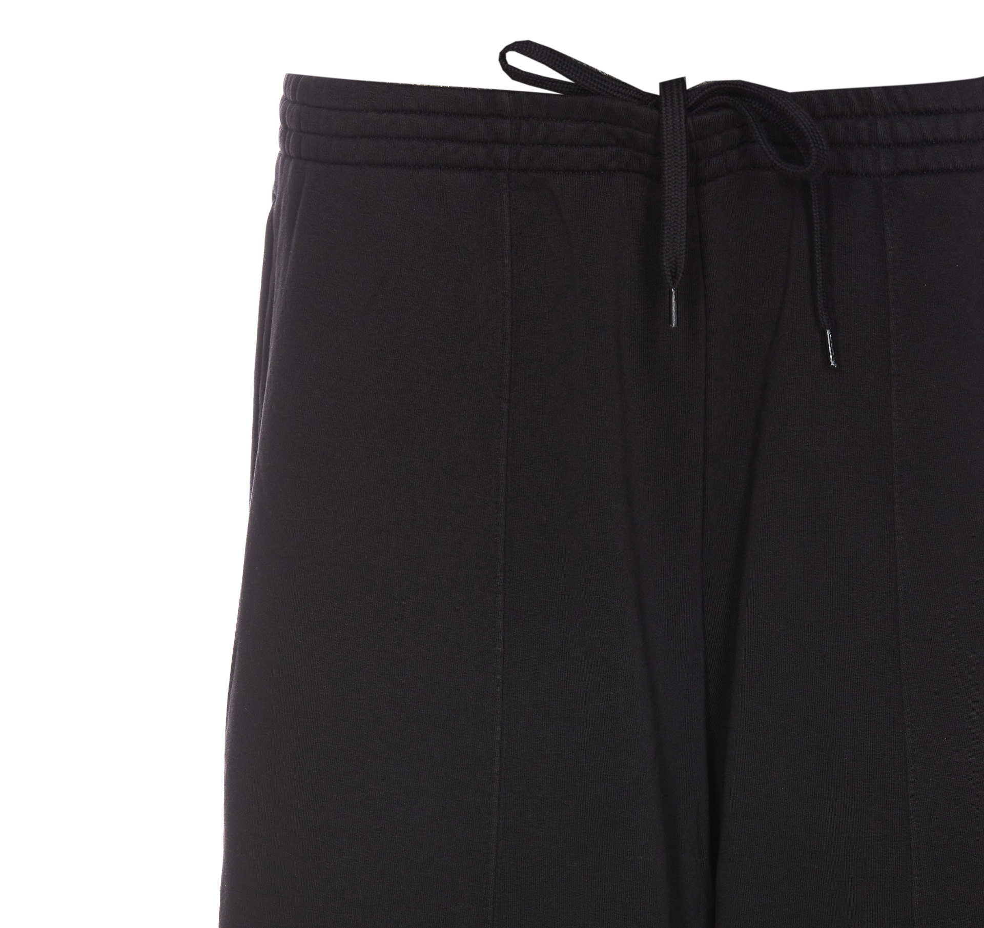 Mm6 Maison Margiela Wide Elasticized Waist Track Pants In Black