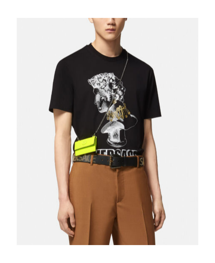 Versace Illustration-print T-shirt In Black