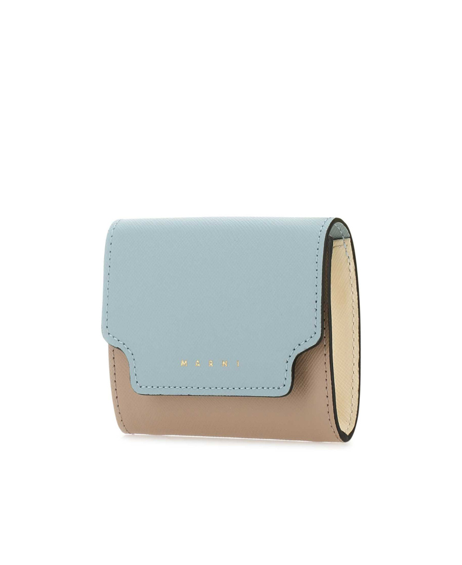 Shop Marni Two-tone Leather Wallet In Multicolor