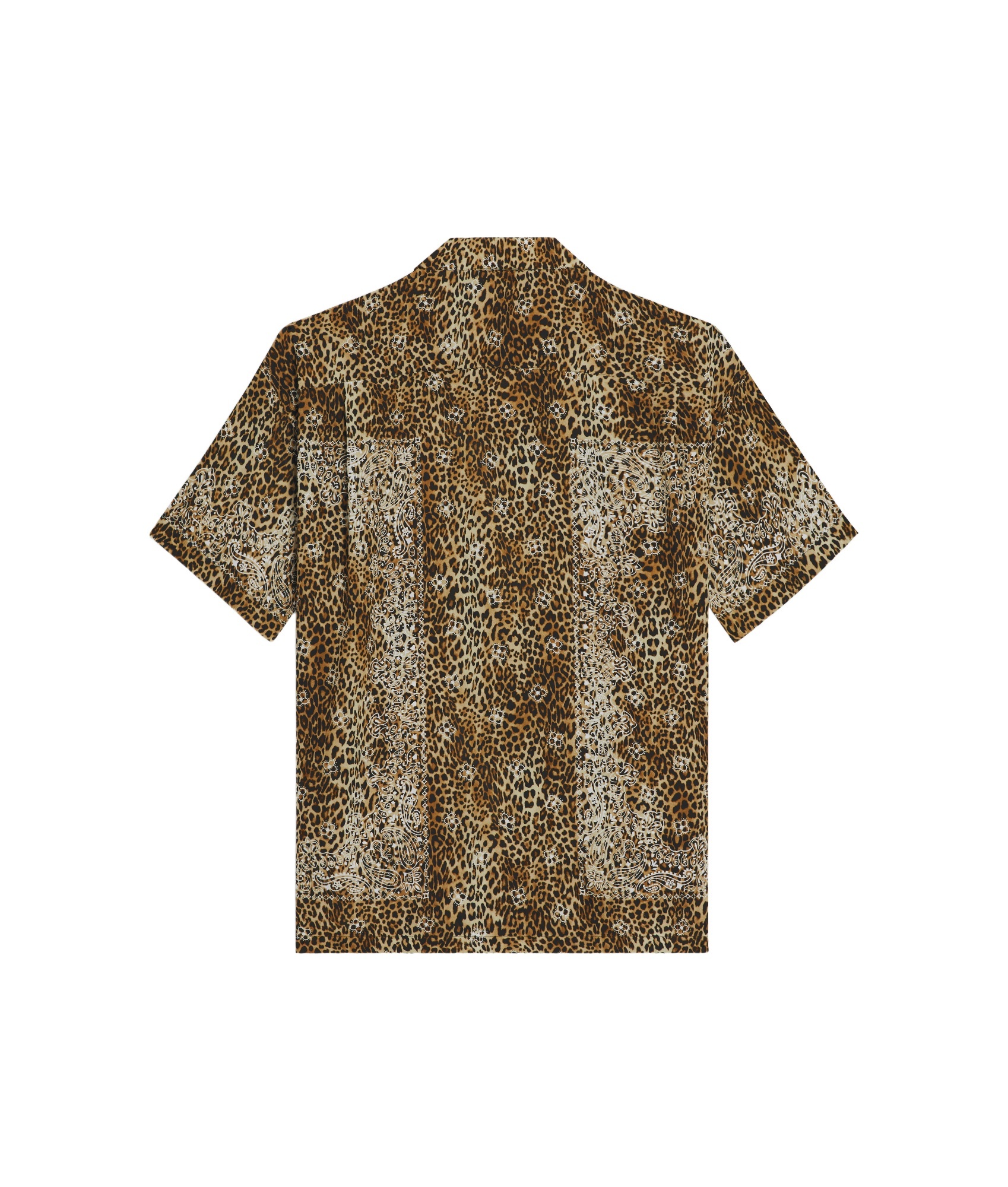 Celine Leopard Print Crepe Chine Shirt In Multicolor
