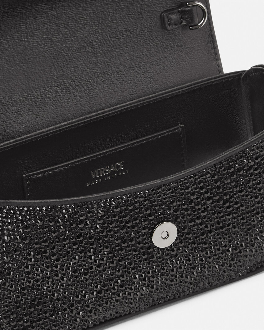 Versace La Medusa Mini Bag In Black