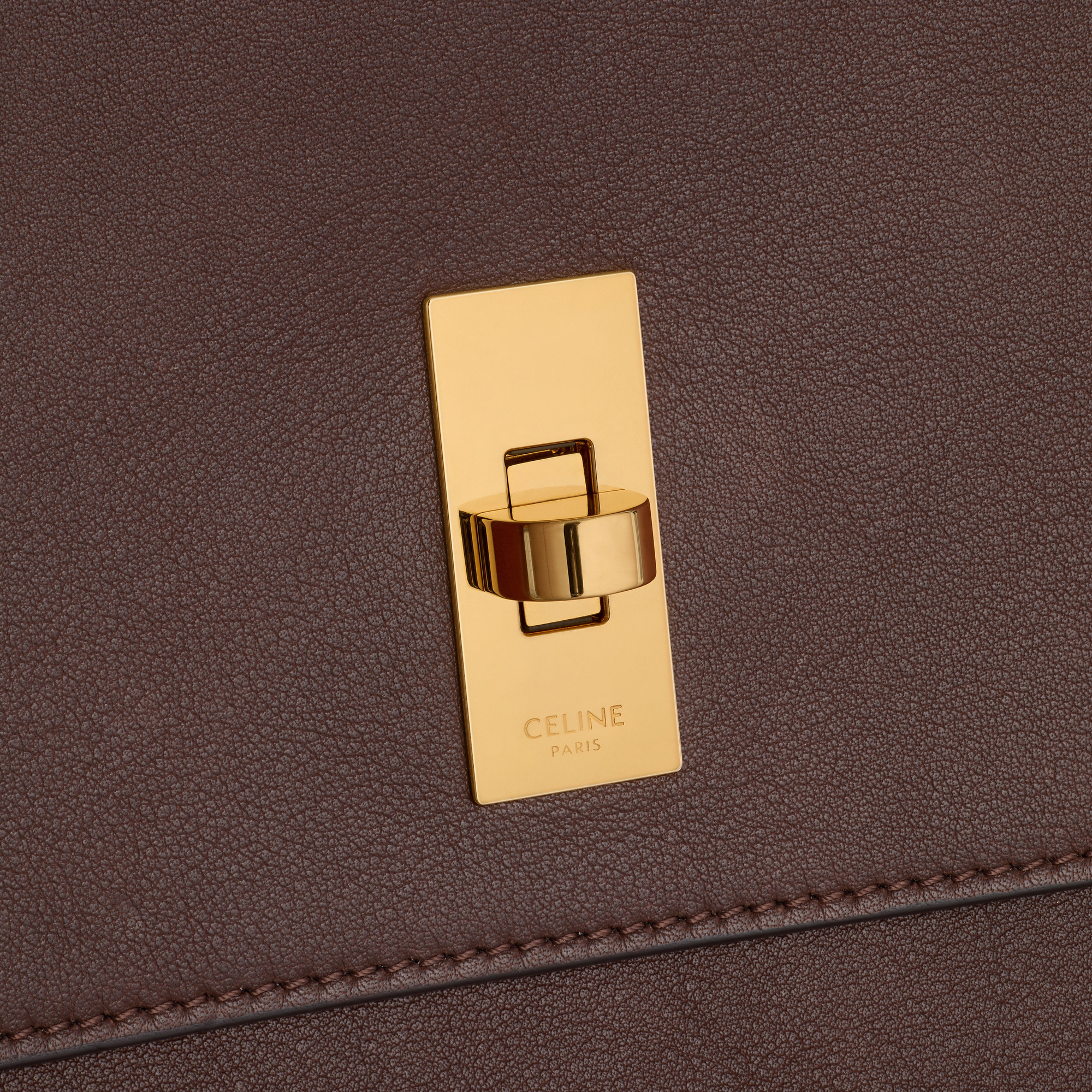 Celine Medium Clamshell Handbag In Red