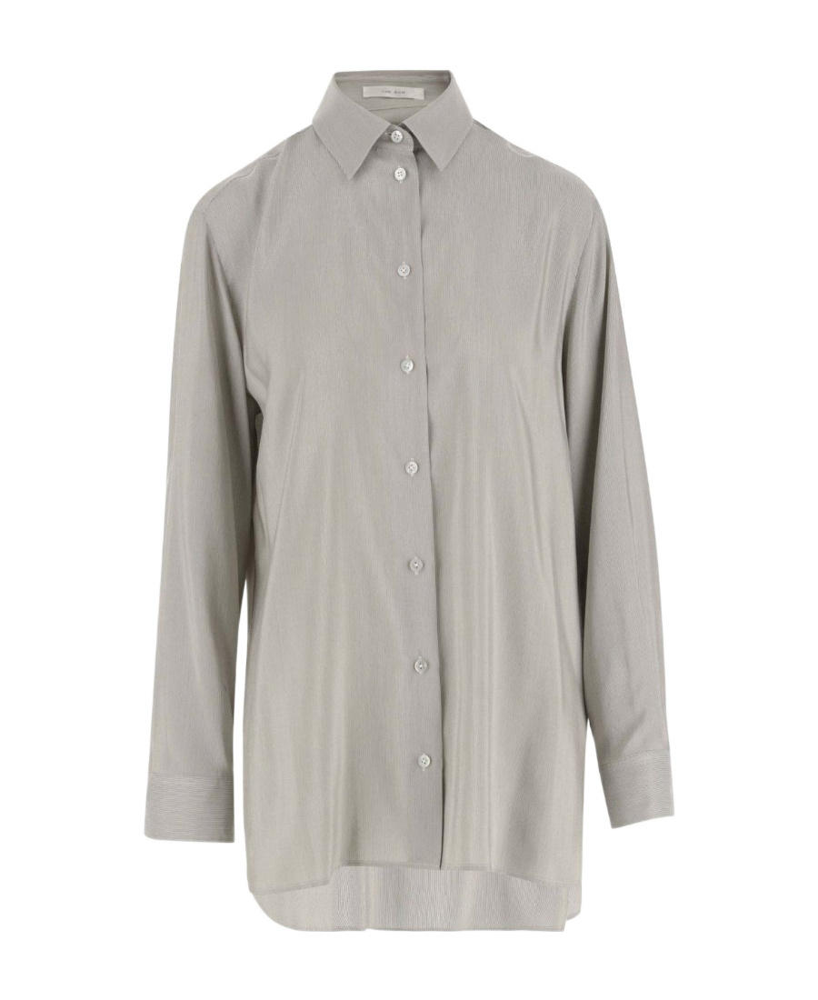 The Row Sisilia Button Shirt In Gray