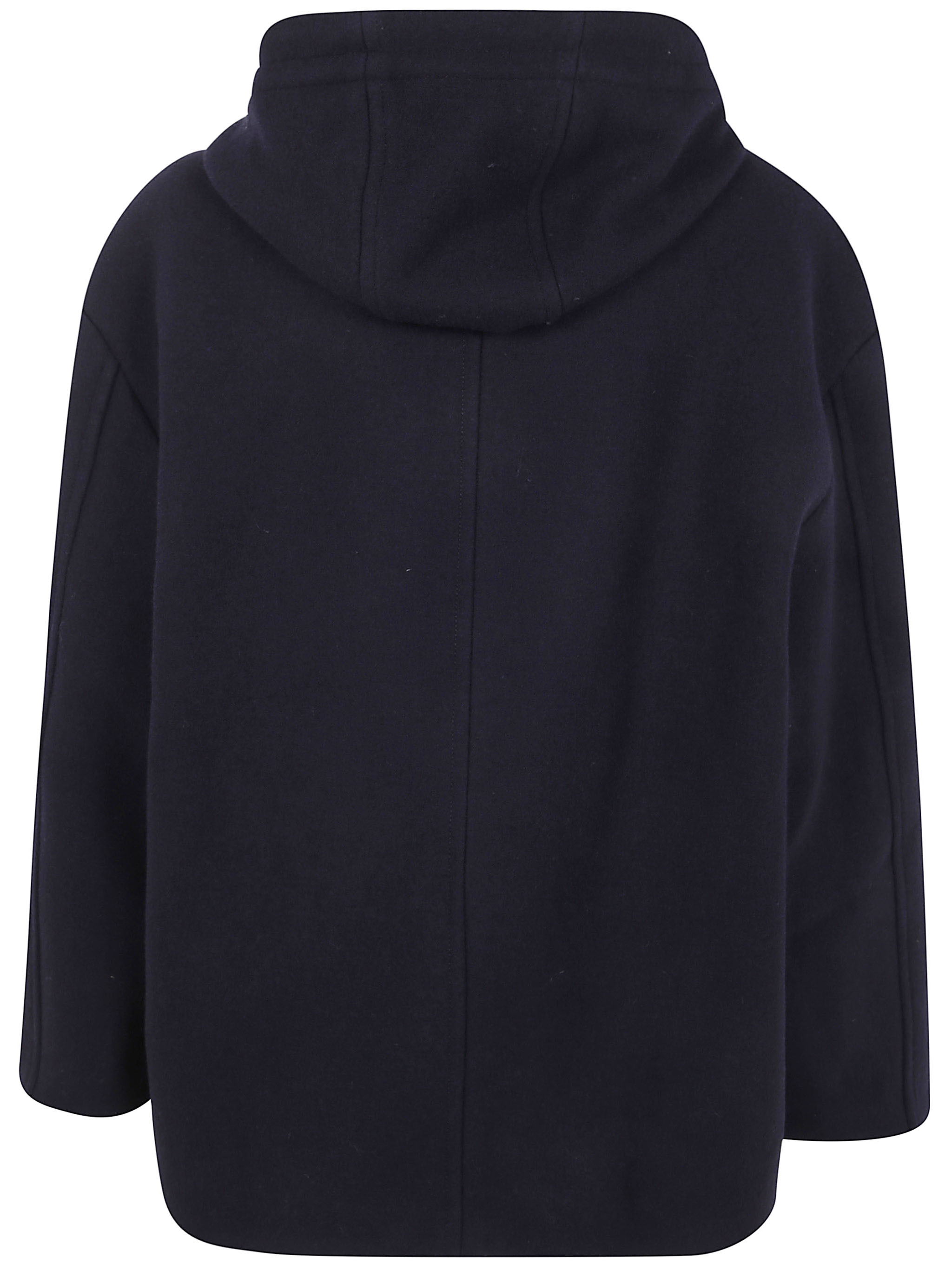 Studio Nicholson Parka With Hood And Drawstring Detail In Black
