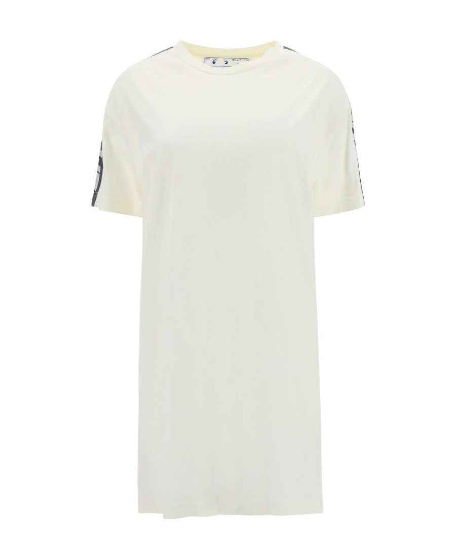 Off-white Side-stripe T-shirt Dress In White