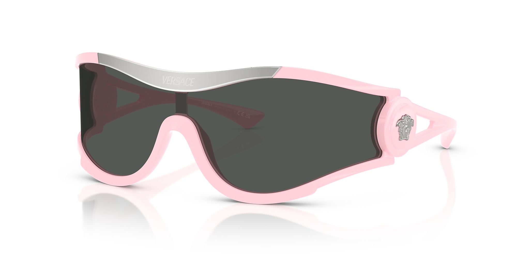 Versace Eyewear Shield-frame Sunglasses In Black