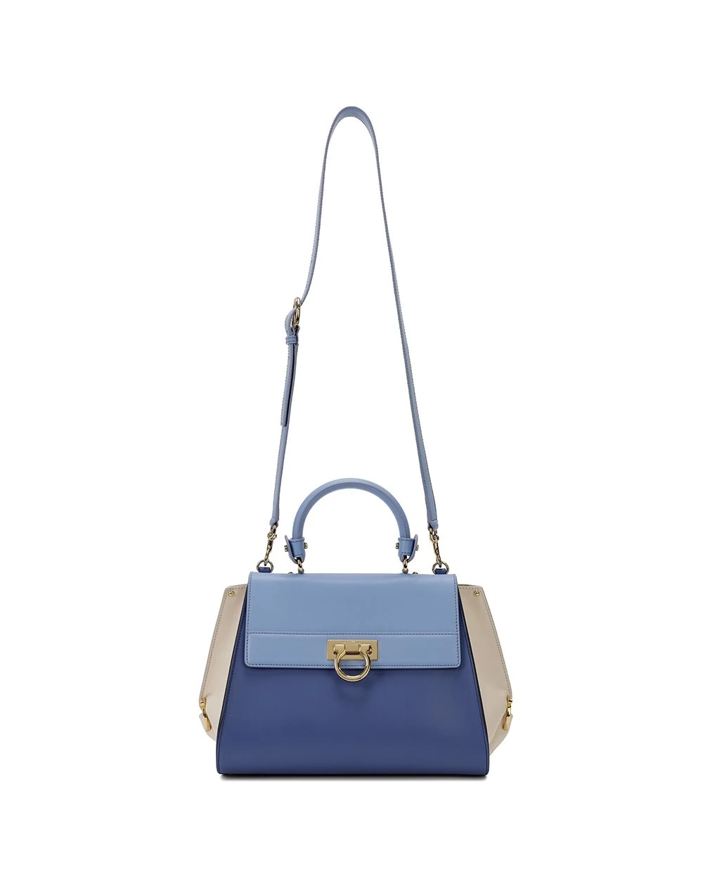Ferragamo Sofia Logo Handbag In Blue