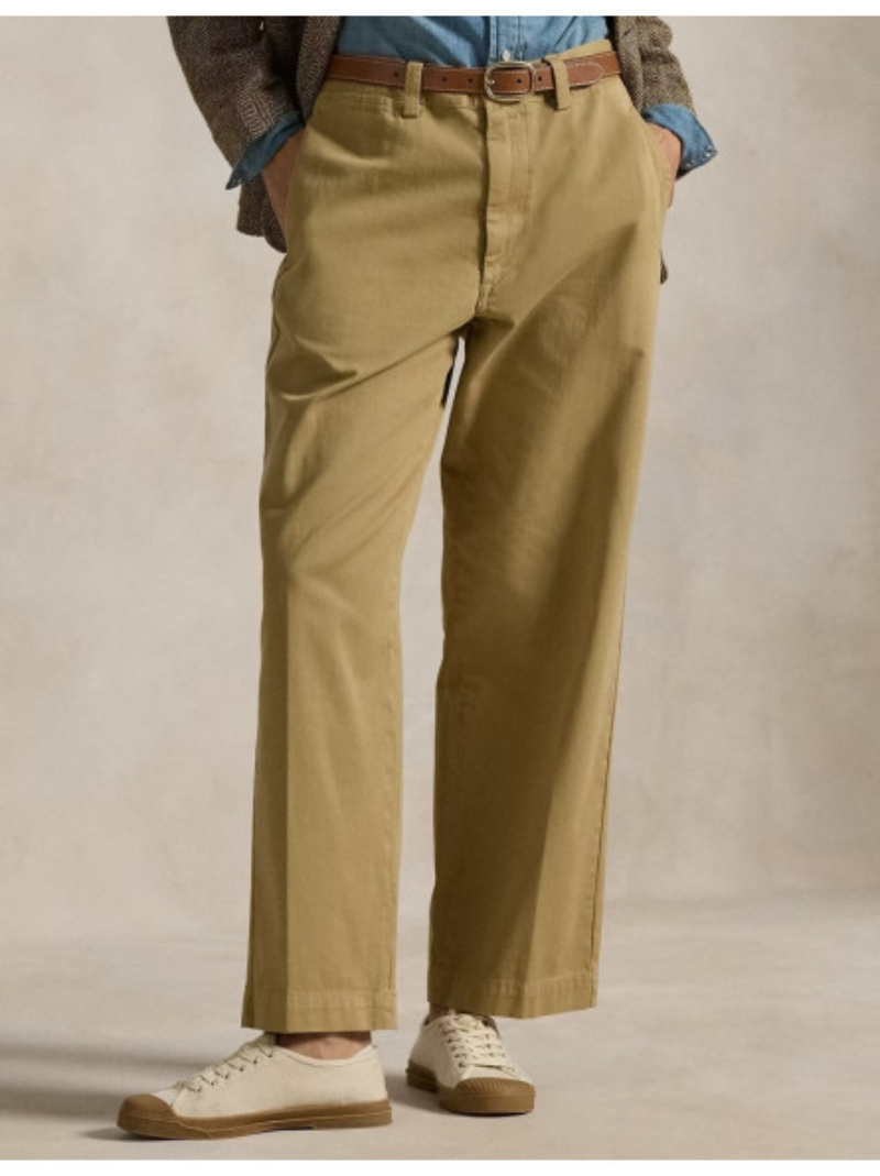 Polo Ralph Lauren Beige Cotton Trousers In Brown