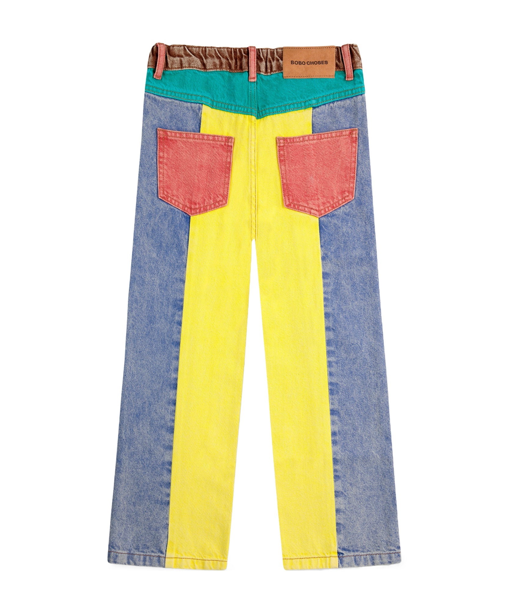 Bobo Choses Multicolor Jeans For Kids With Logo In Blue