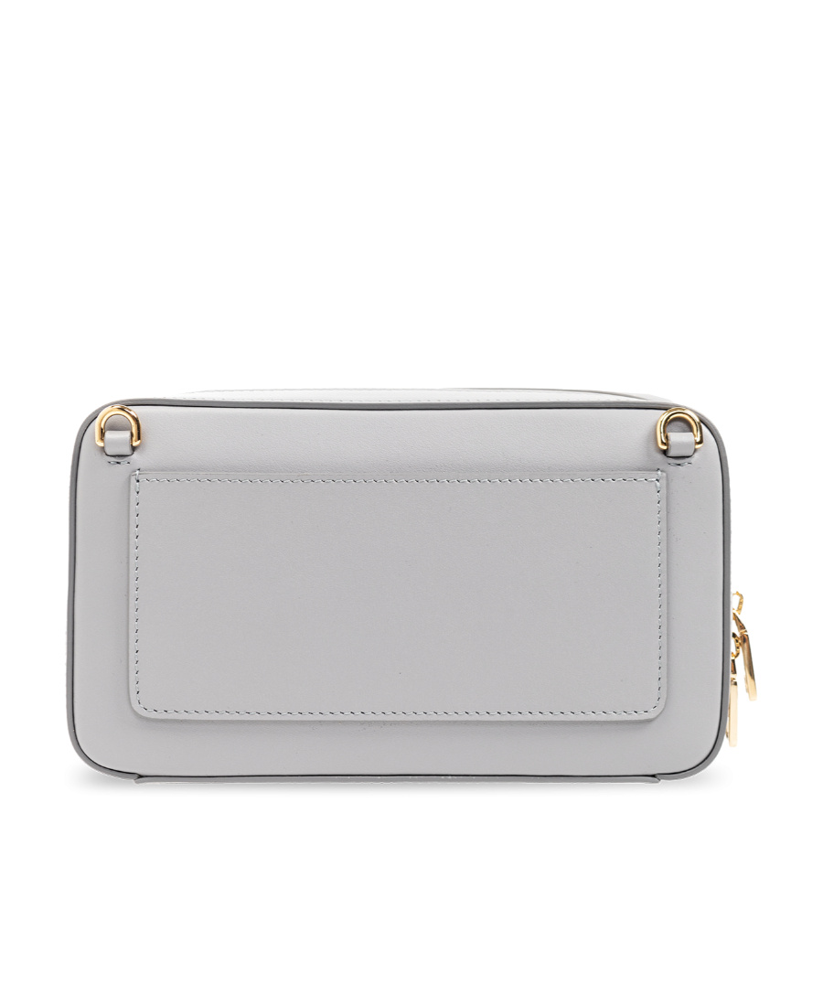 Dolce & Gabbana Dg Logo-embossed Leather Crossbody Bag In Gray