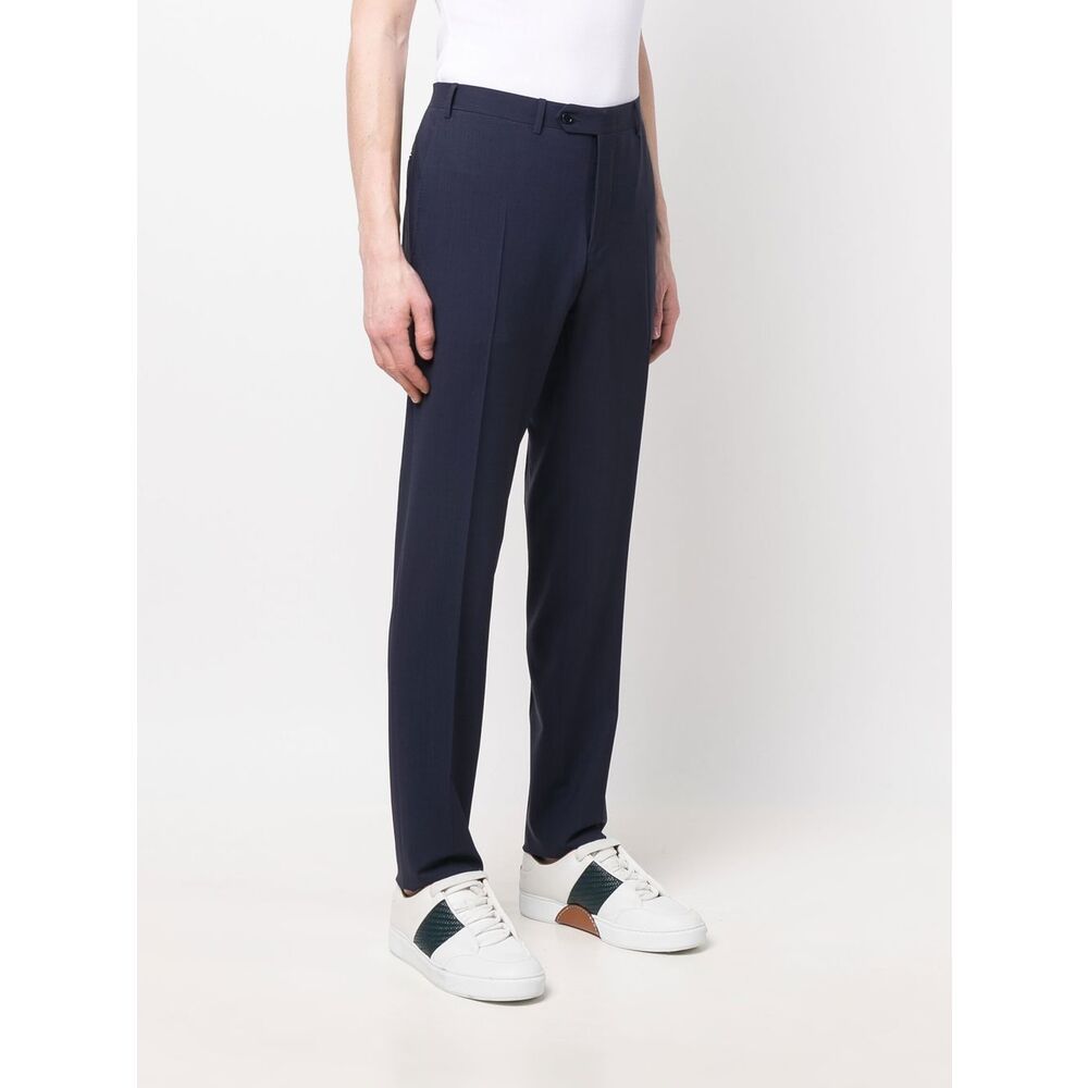 Canali Belt-loop Trousers In Black