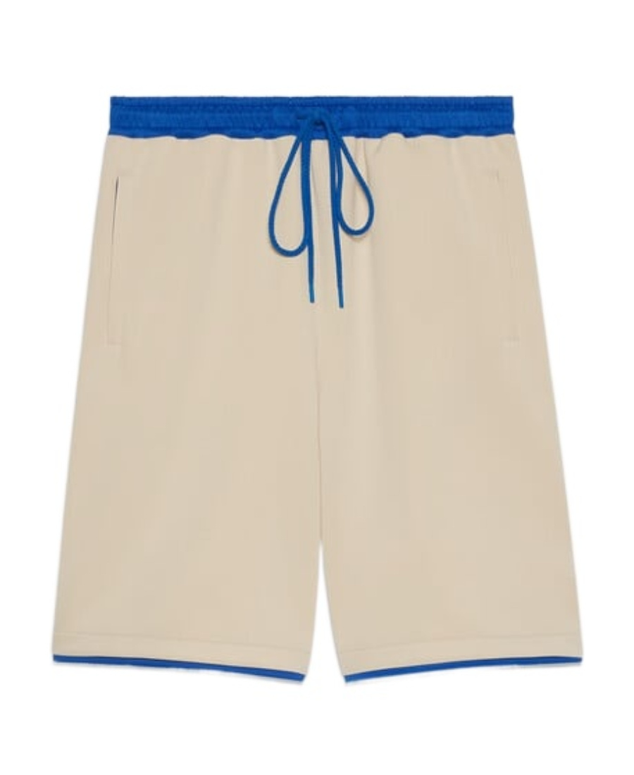 Gucci Neoprene Basketball Shorts With Web In Nude