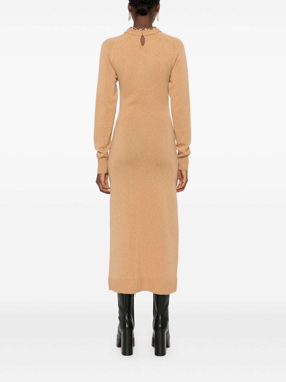 Shop Rabanne Chain-embellished Dress In Nude
