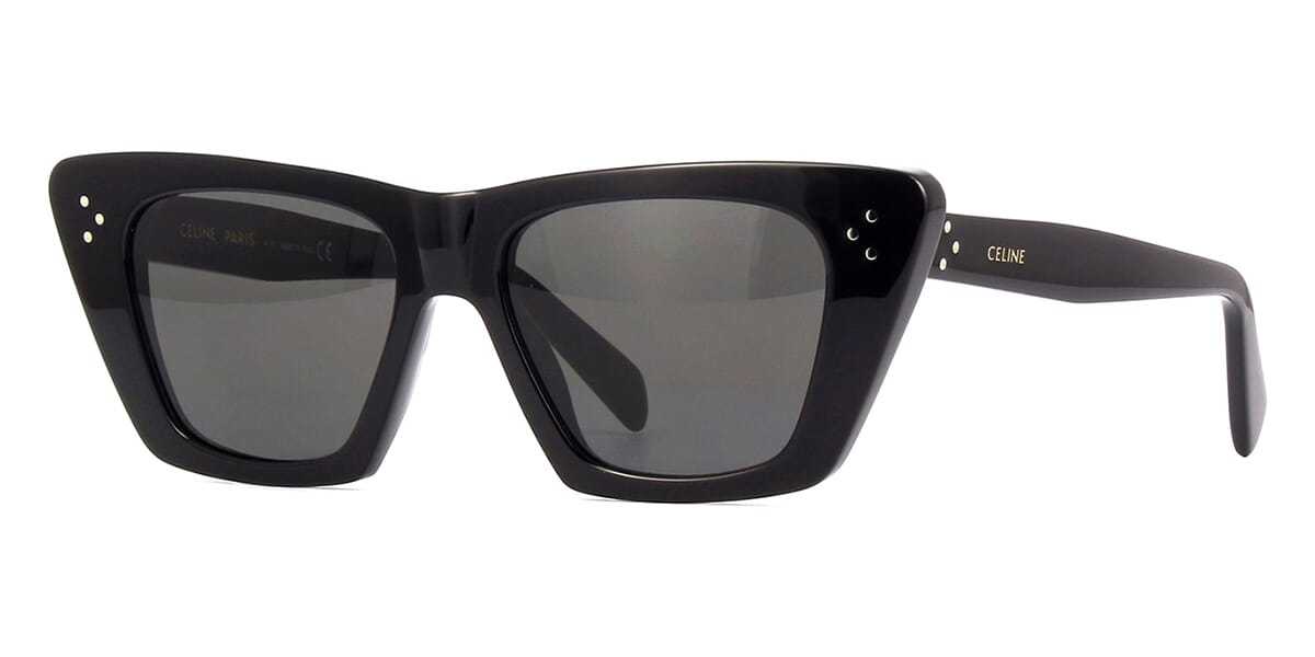 Celine Colored Lens Square Frame Sunglasses In Black