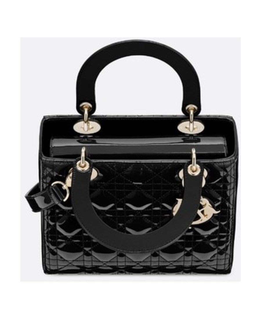 Dior Medium Lady  Shoulder Bag In Black