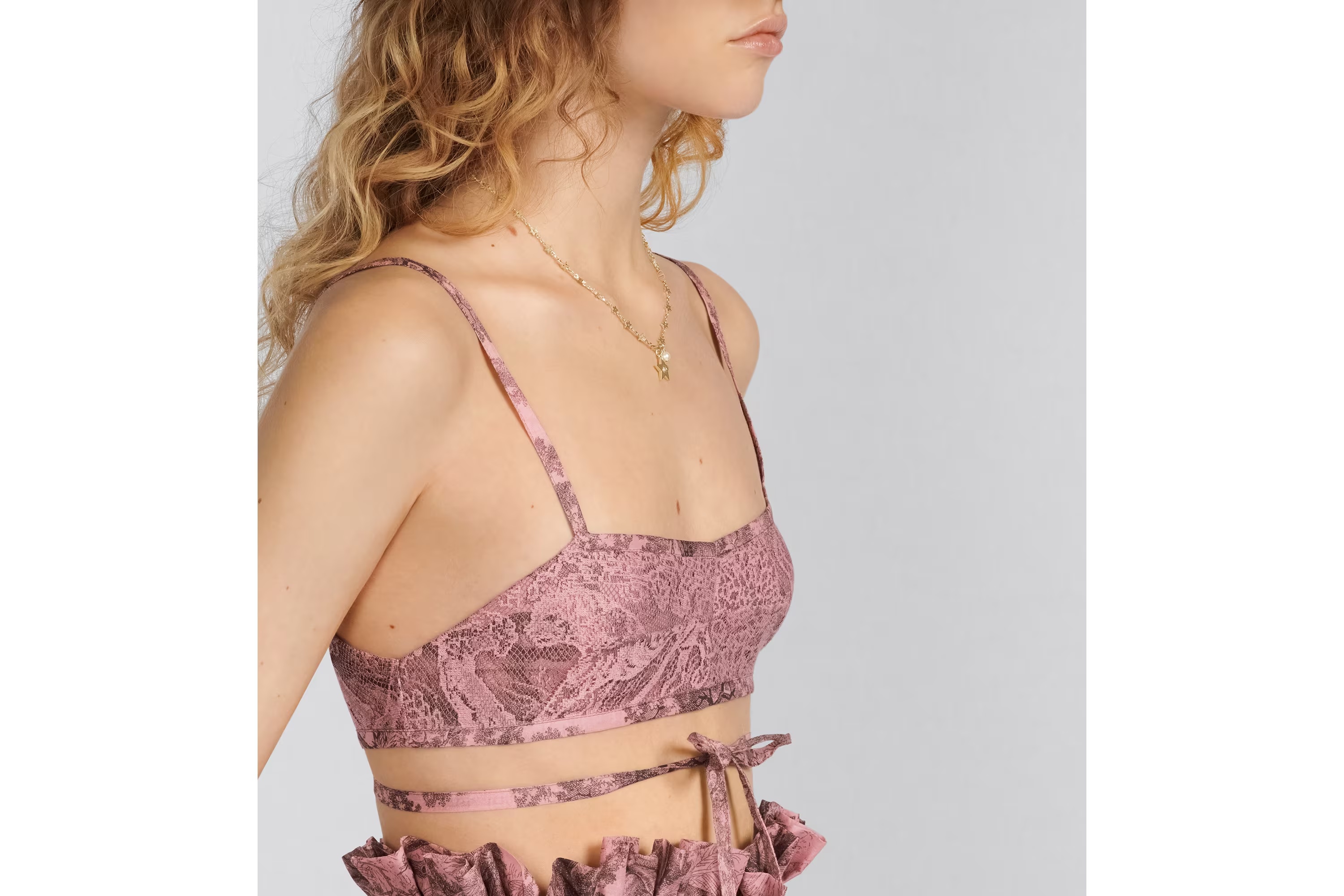 Dior Lace-up Underwear In Pink