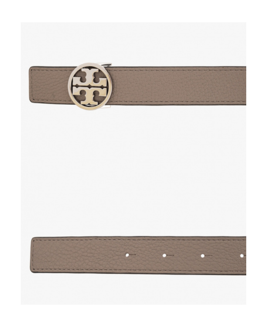 TORY BURCH LOGO-PLAQUE LEATHER BELT 