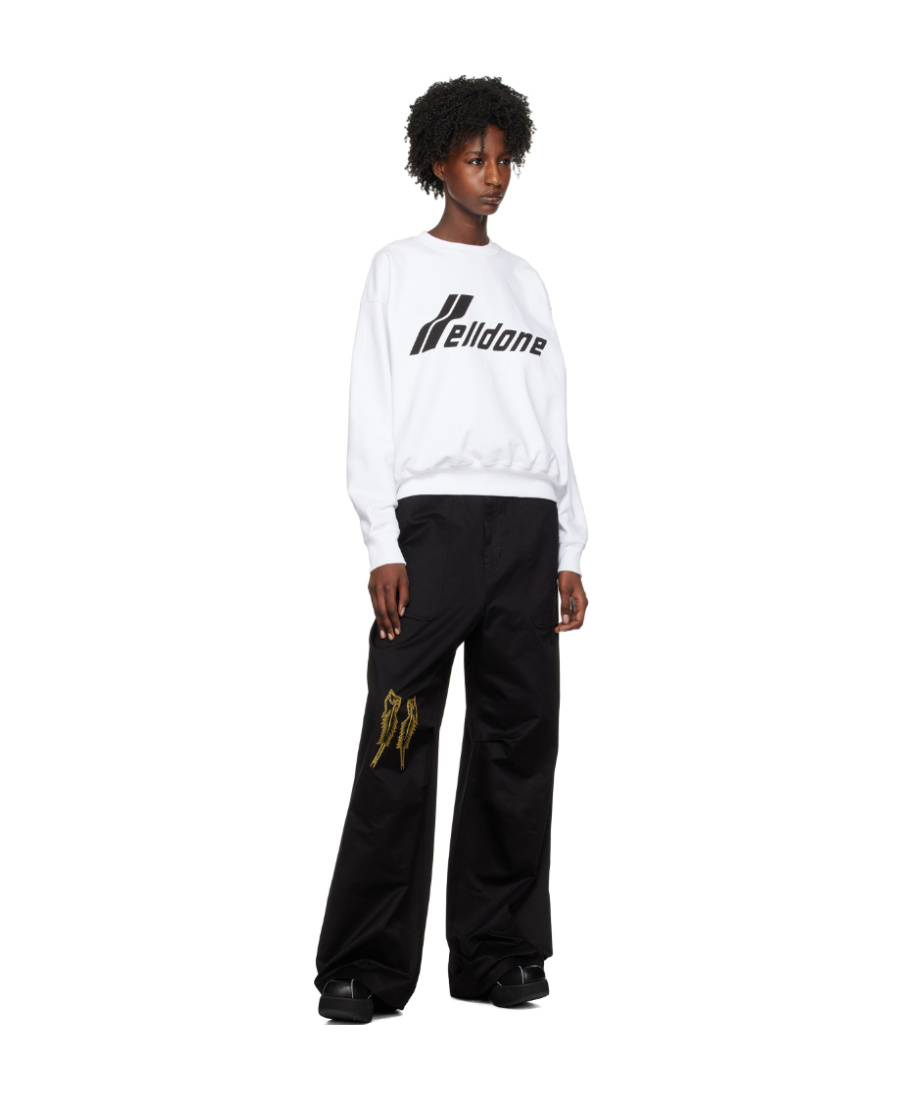 We11 Done Logo Embroidered Casual Pants In Black