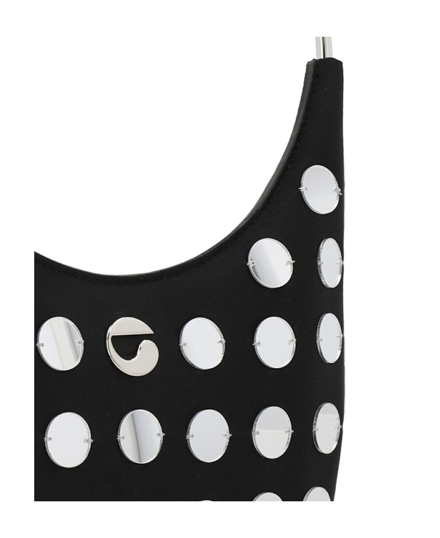 Coperni Ring Swipe Bag In Black Embroidery In Black