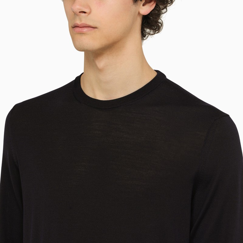 Drumohr Long-sleeved Sweater In Black