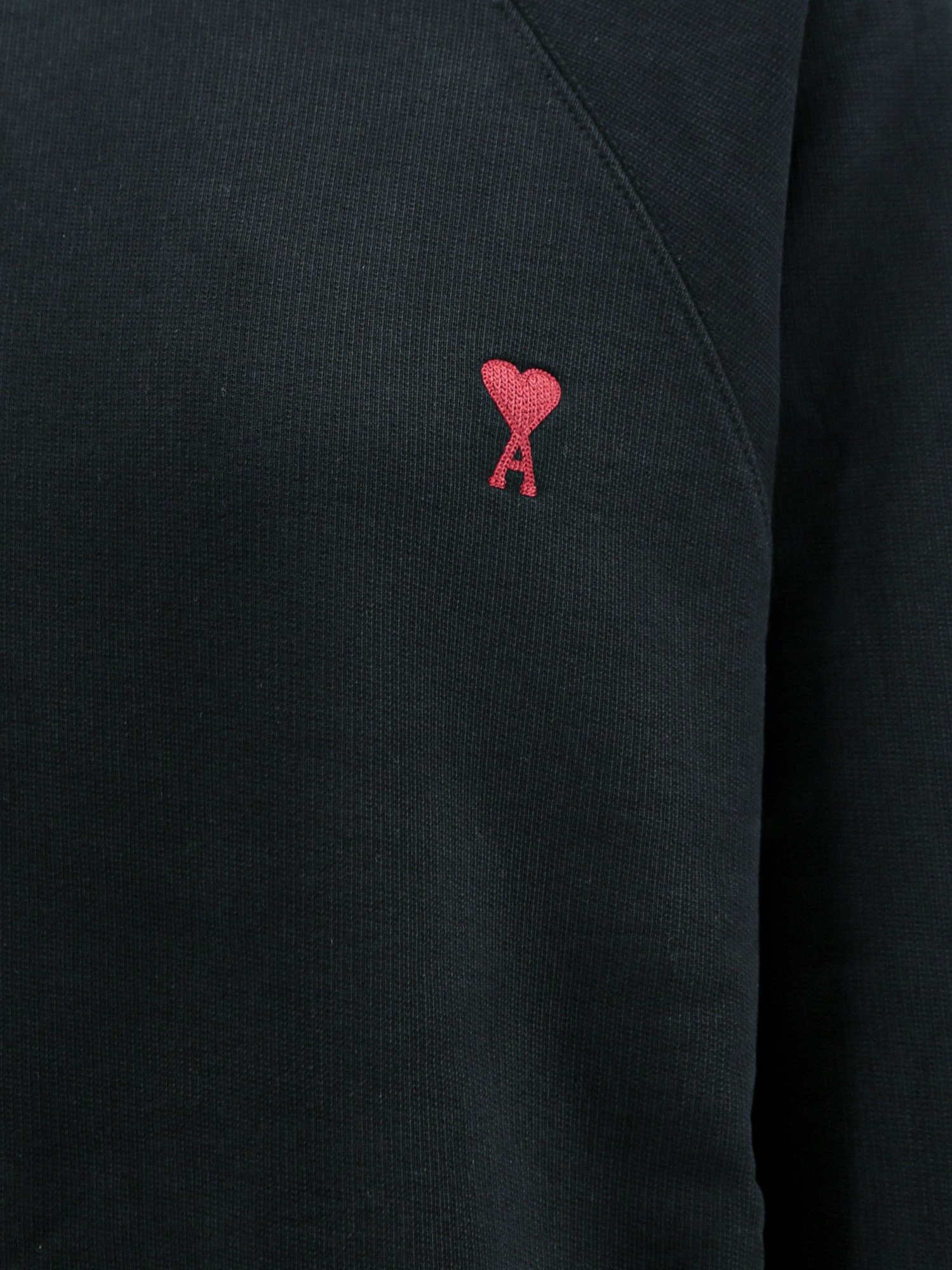 Shop Ami Alexandre Mattiussi Ami Paris Ami De Coeur Crewneck Sweatshirt In Black