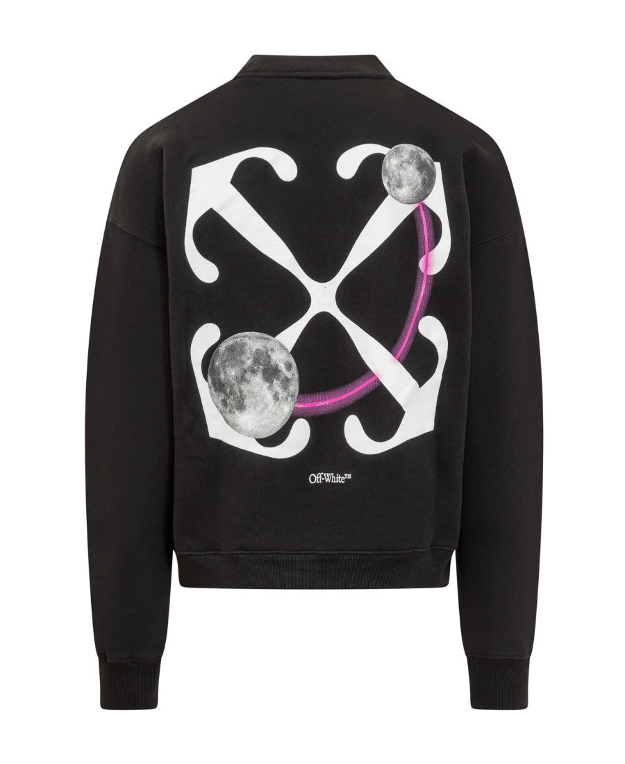 Shop Off-white Arrows-print Cotton Sweatshirt In Black