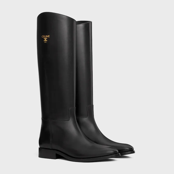 Celine Anais Riding Boot In Calfskin In Black