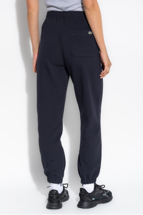 Lacoste High-waist Cotton Track Pant In Blue