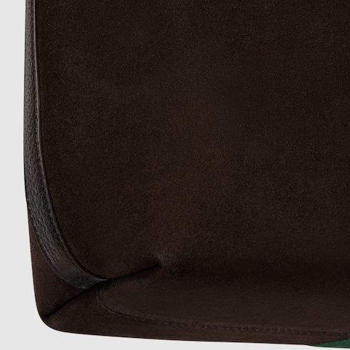 Gucci Medium Ophidia Shopping Bag In Brown Suede Men In Black