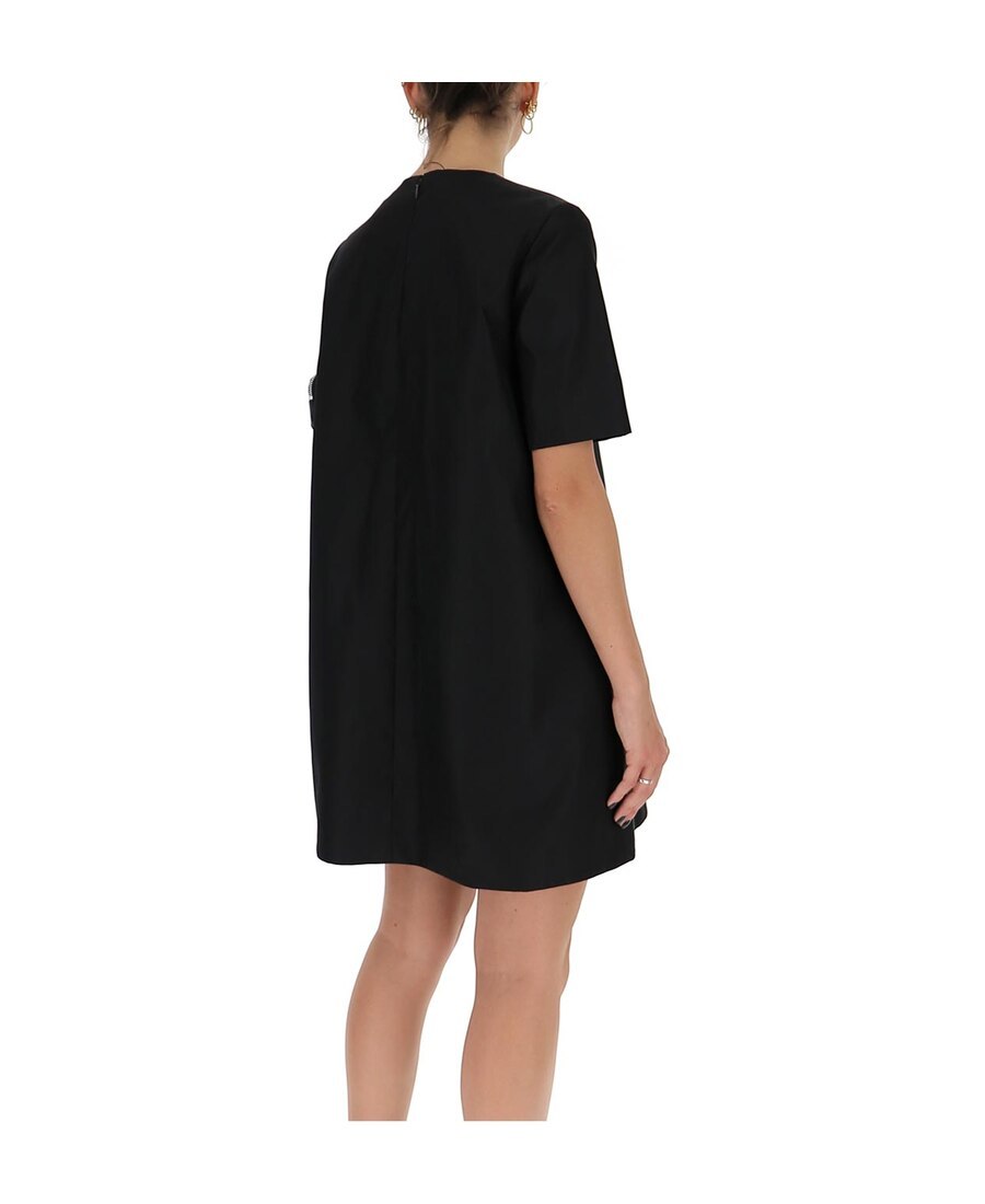 Prada Pouch Sleeve T-shirt Dress In Black