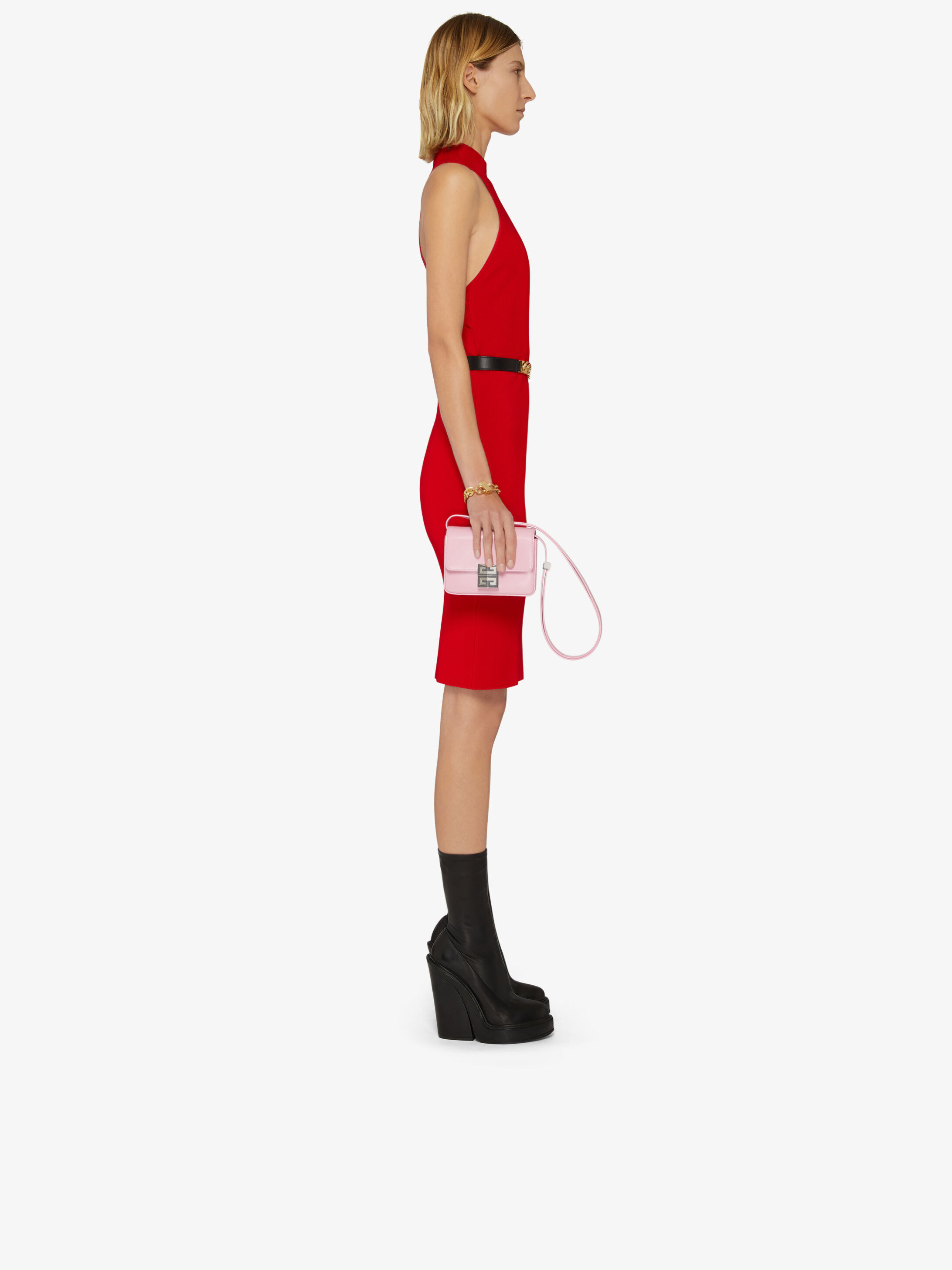 Givenchy Knitted Sleeveless Dress In Red