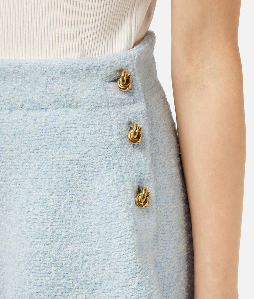 Bottega Veneta Wool Boucle Skirt In White