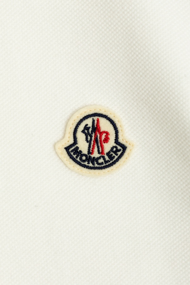 Moncler Short-sleeved Polo Shirt In White