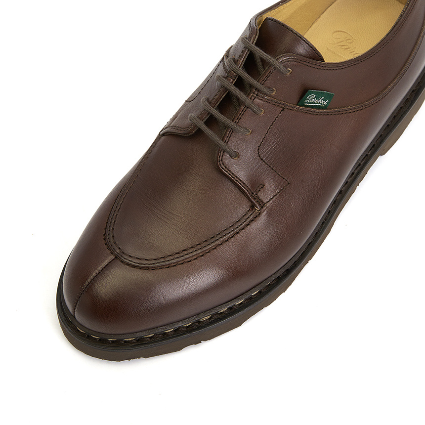 Shop Paraboot Laced Derby Shoes In Black