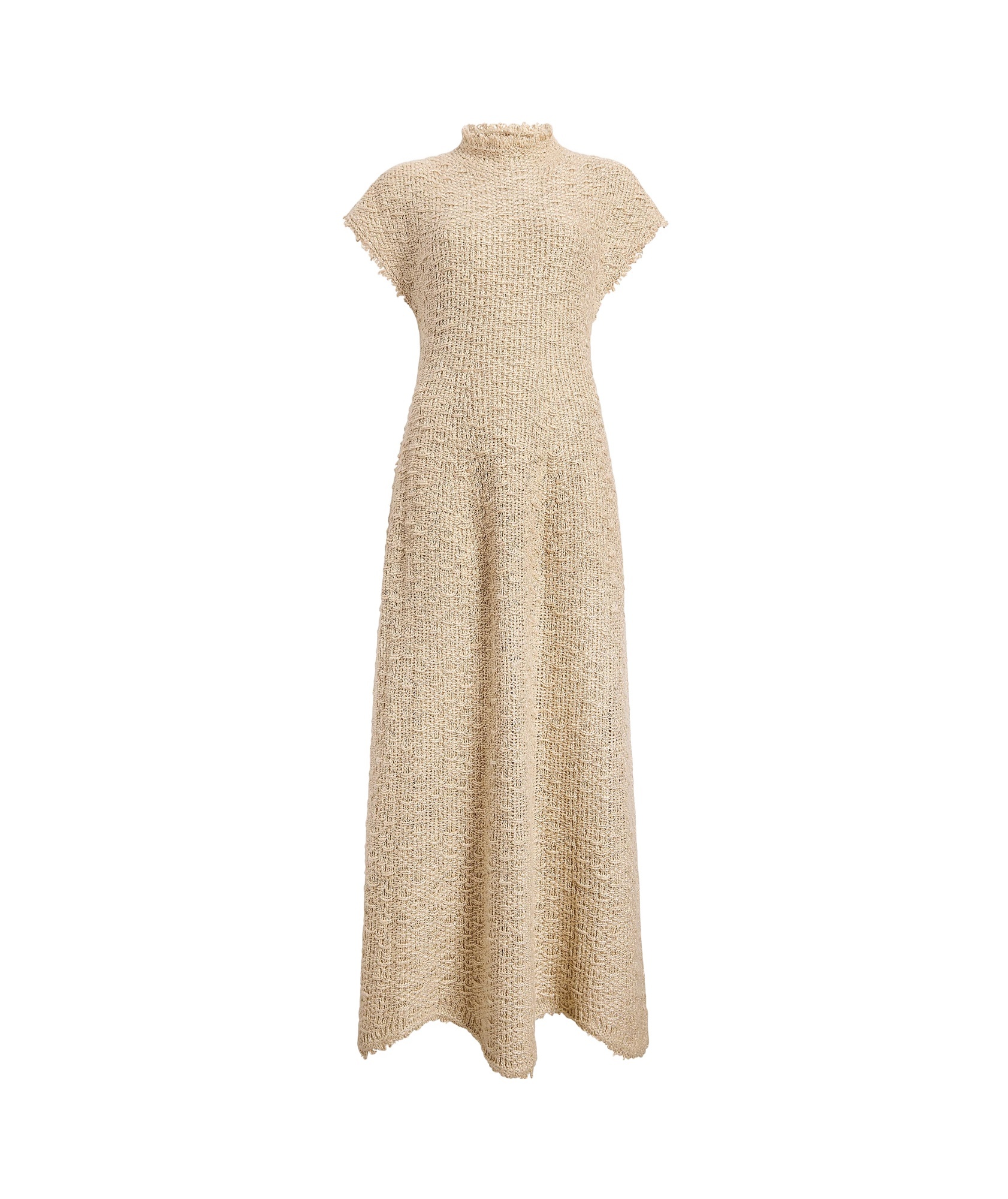 Khaite Ema Knit Hemp-silk Maxi Dress In Nude