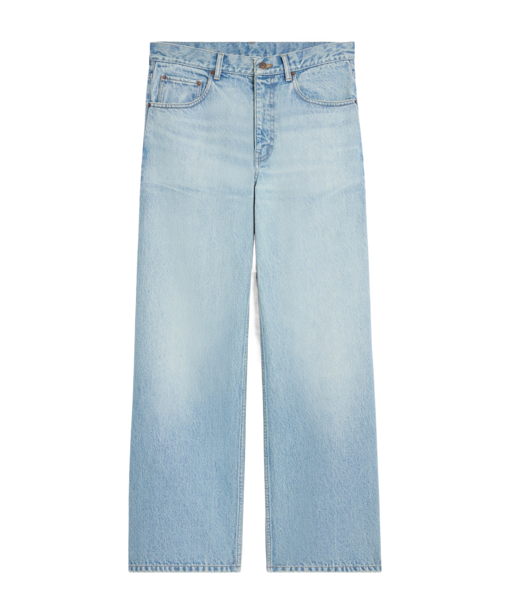 Celine Max Jeans In Golden Harmony Wash Denim In Black