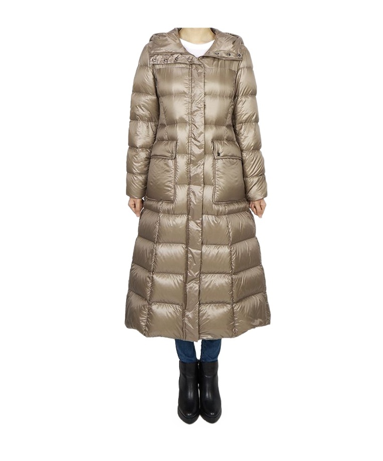 Herno Hooded Down Jacket In Brown