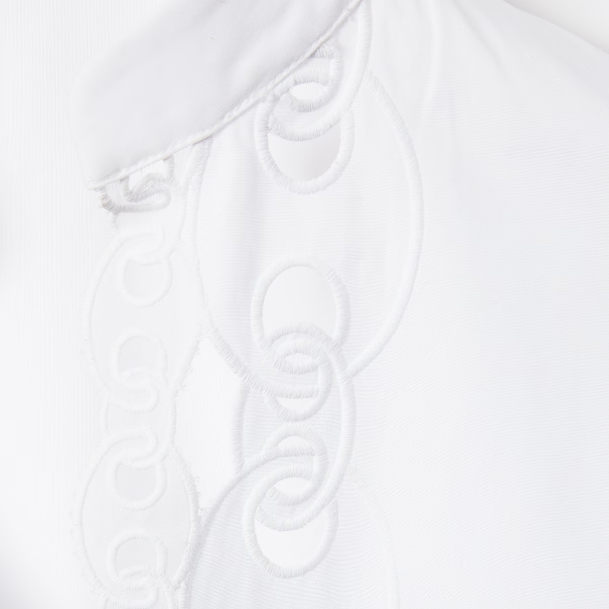 Gucci Cotton Poplin Shirt Dress With Embroidery In White