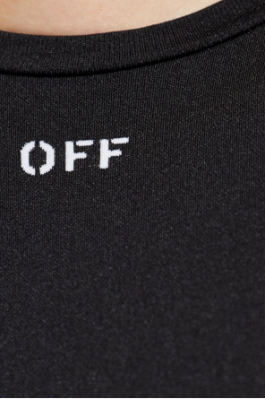Off-white Off White Women Black Seamless Activewear Top In Black