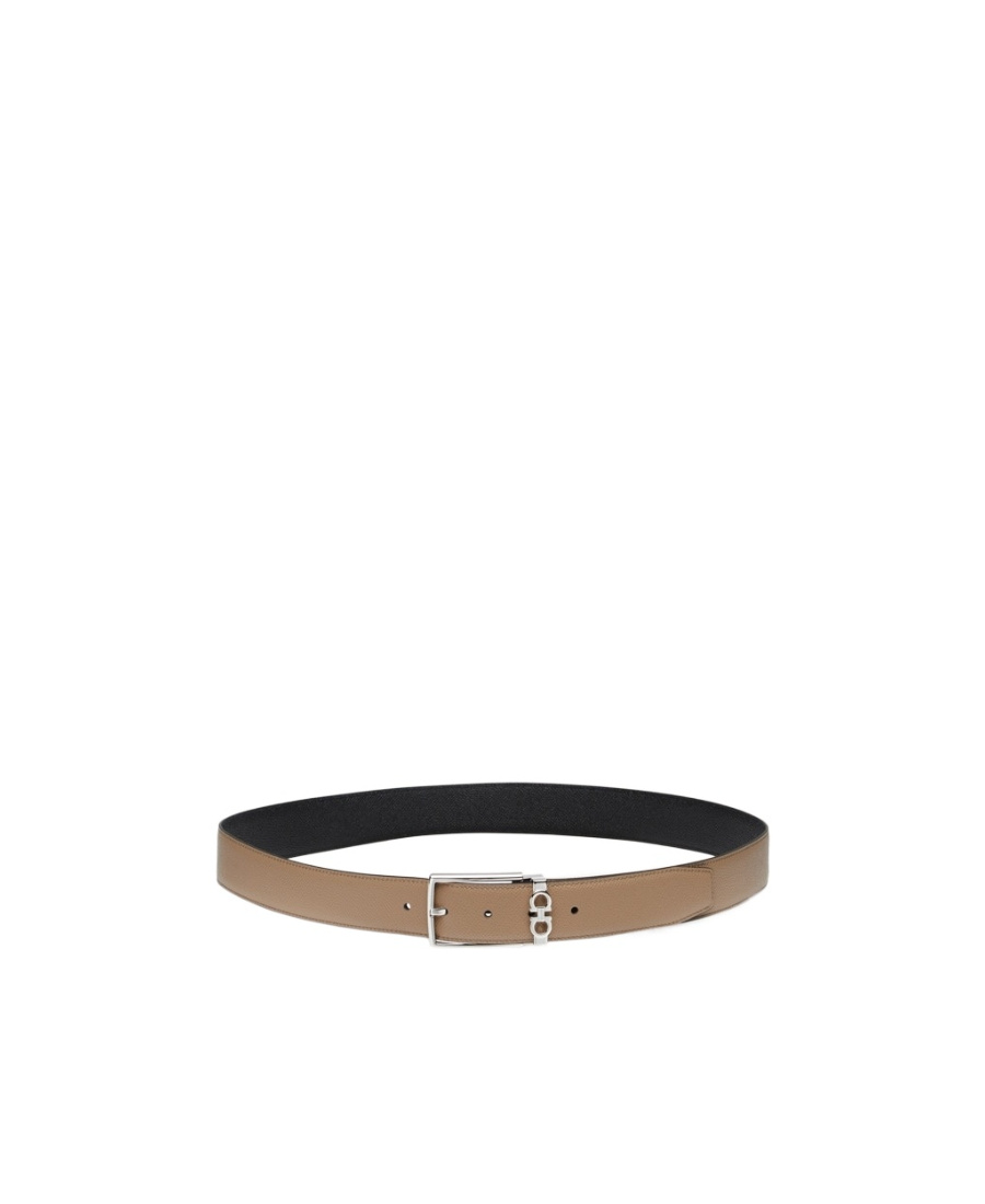 Ferragamo Double-sided Adjustable Belt In Brown