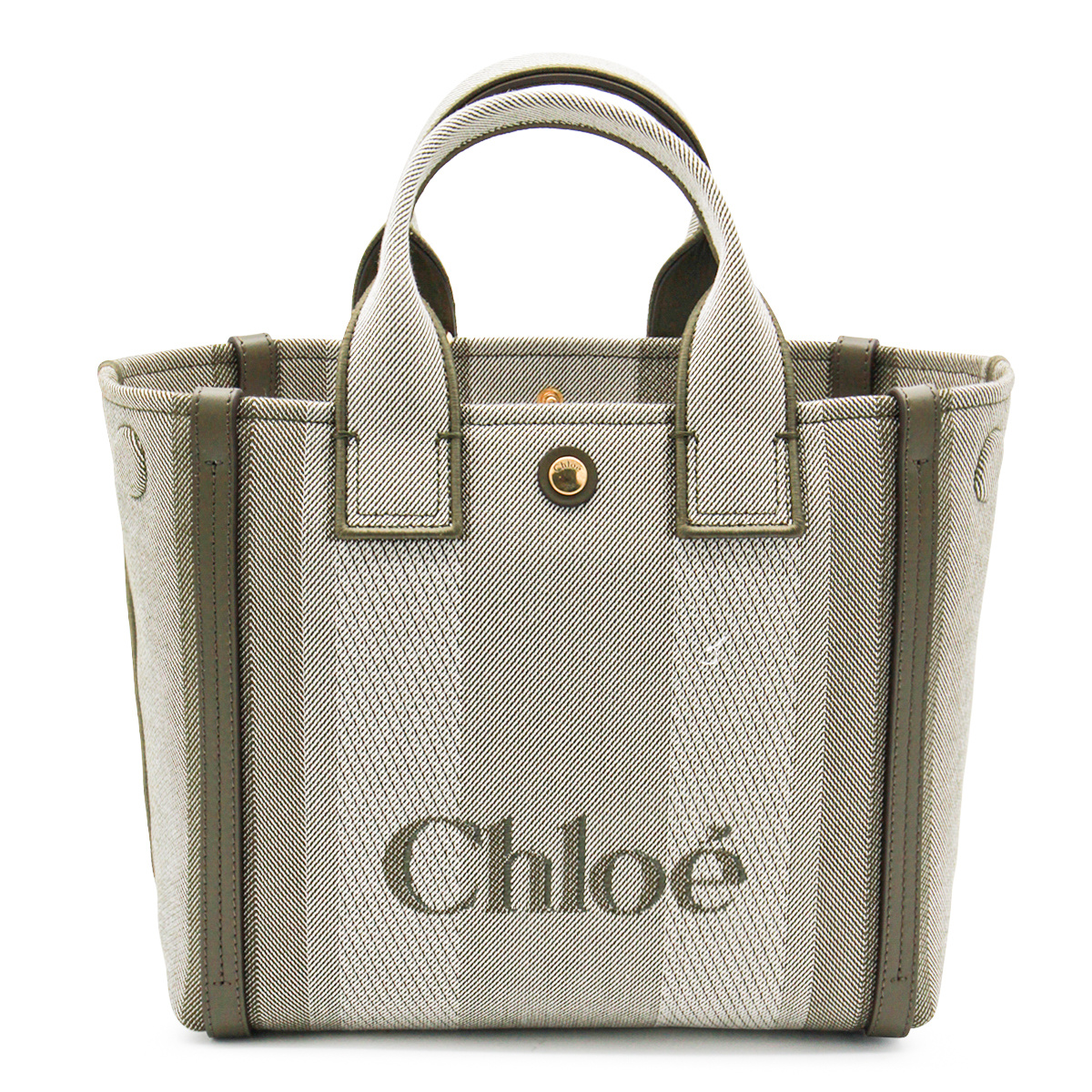 Chloé Womens Winter Ivy Small Carry Canvas Tote Bag In Gray