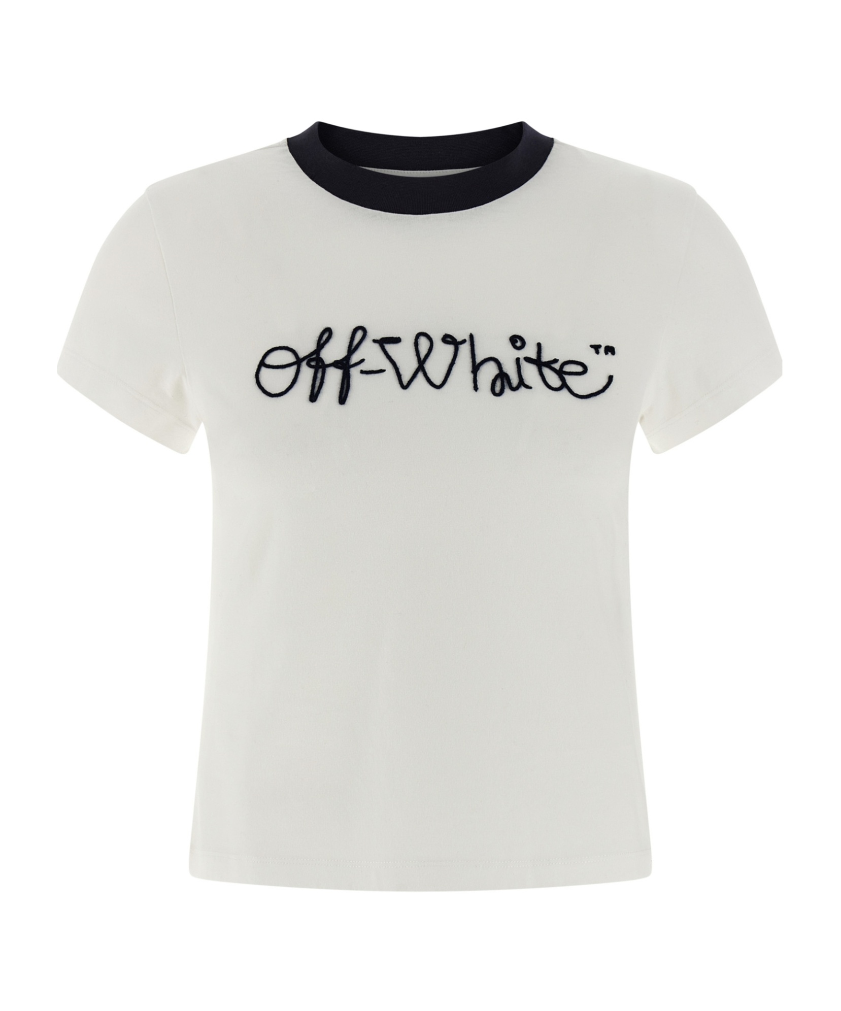 Off-white Script Logo Short Sleeve T-shirt In White
