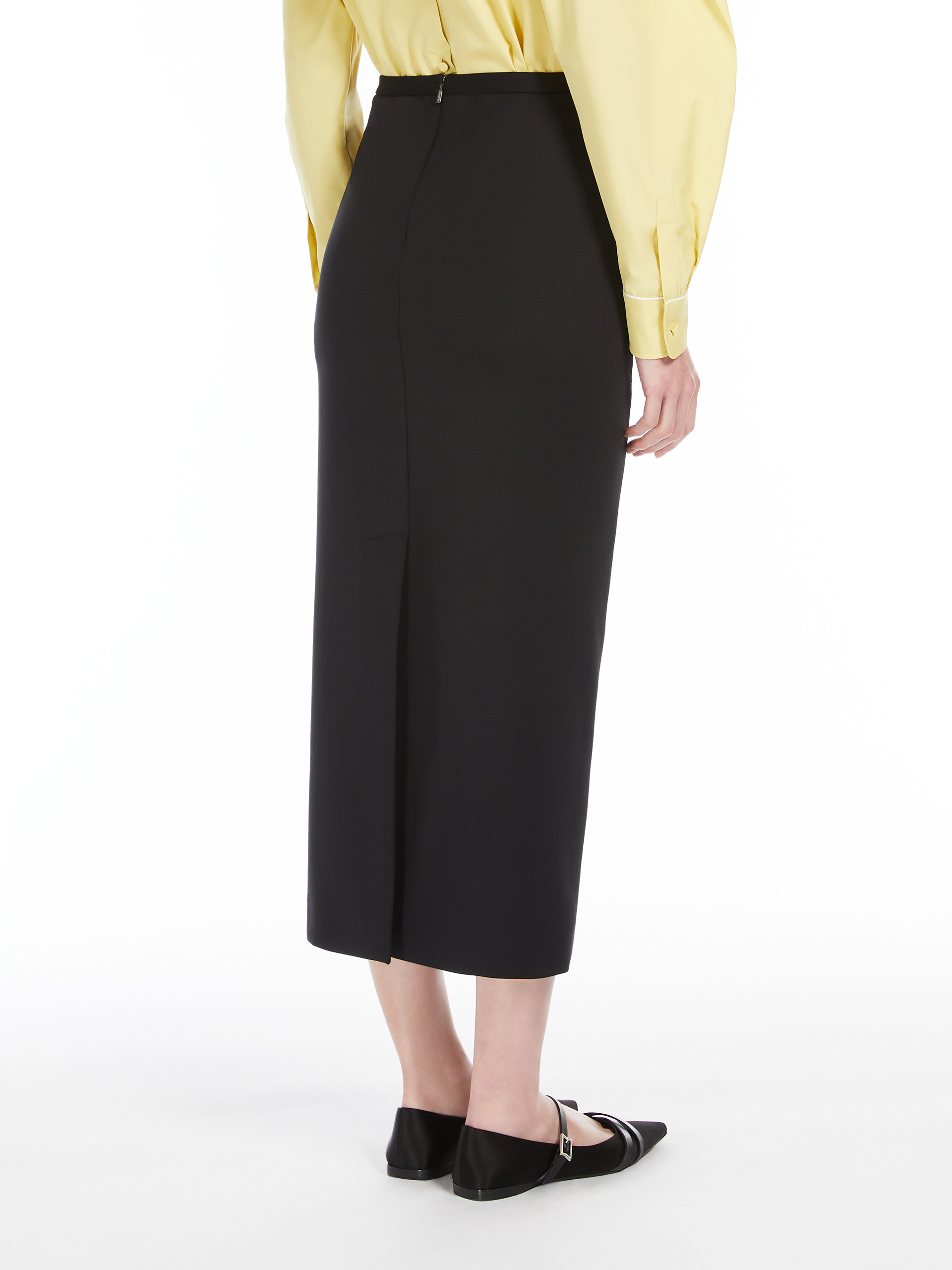 Max Mara Elastic Waist Skirt In Black