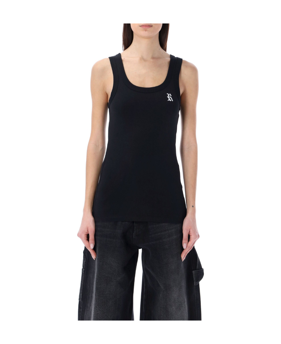 Raf Simons Scoop-neck Sleeveless Top In Black