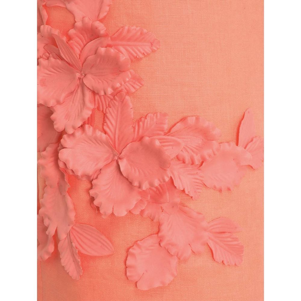 Zimmermann One-shoulder Floral-print Slub Linen Midi Dress