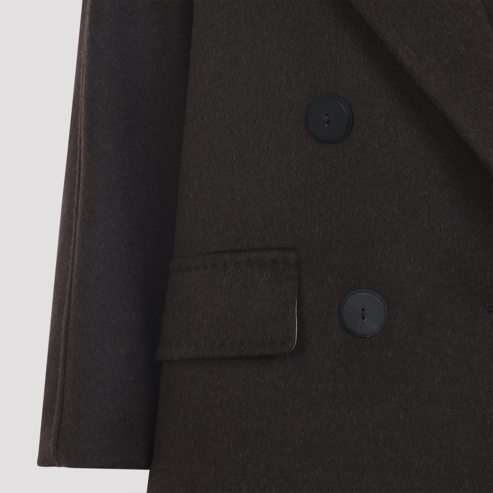 Max Mara Double-breasted Coat In Brown