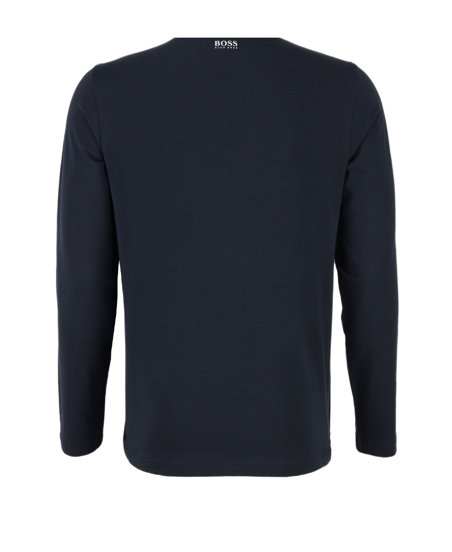Hugo Boss Logo Printed T-shirt With Round Neck In Black