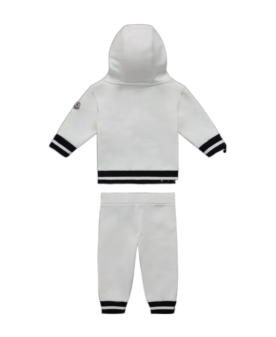 Moncler Logo-embroidered Cotton Tracksuit Set In White